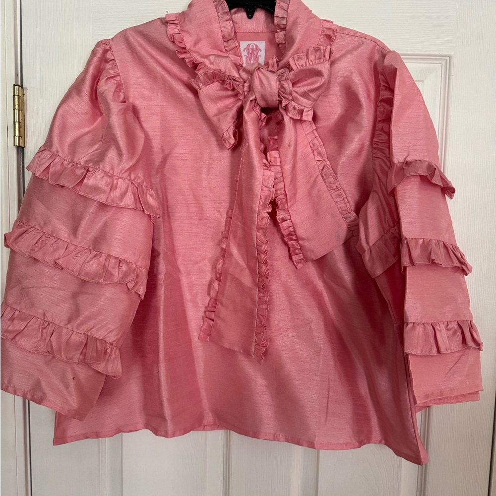Elizabeth Wilson Pink Ruffled Top